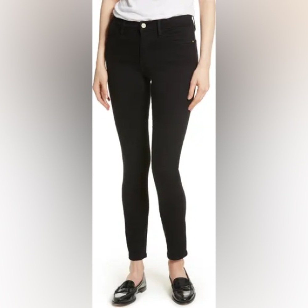 Frame Denim Jet Black Jeans Le Skinny de Jeanne! Women’s 28! Perfect shape!!